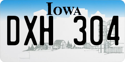 IA license plate DXH304