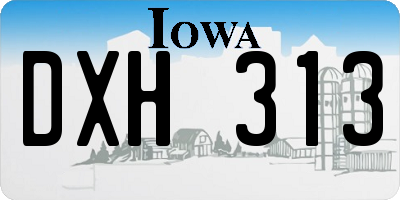 IA license plate DXH313