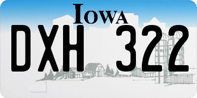 IA license plate DXH322