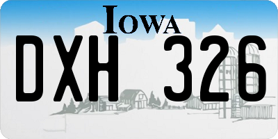 IA license plate DXH326