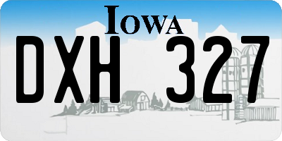 IA license plate DXH327