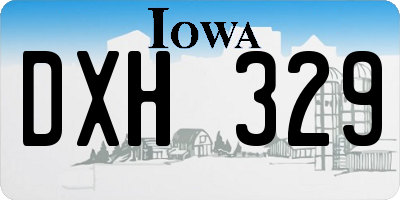 IA license plate DXH329