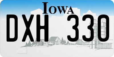 IA license plate DXH330