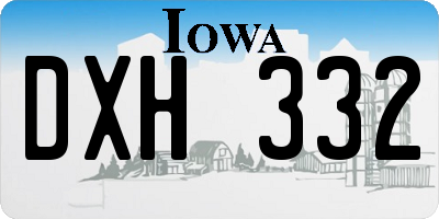 IA license plate DXH332