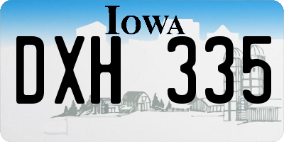 IA license plate DXH335
