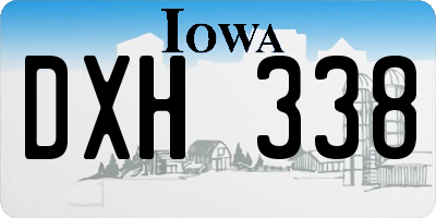 IA license plate DXH338