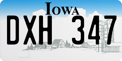 IA license plate DXH347