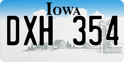 IA license plate DXH354
