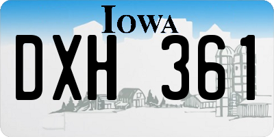 IA license plate DXH361