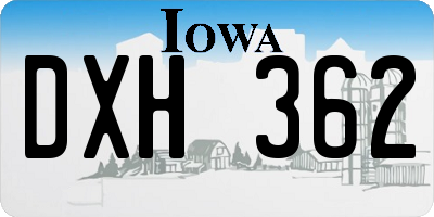 IA license plate DXH362