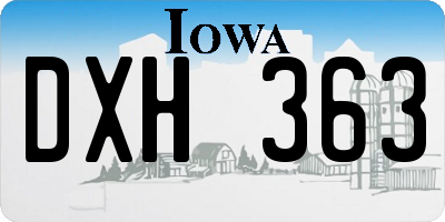IA license plate DXH363