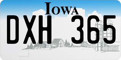 IA license plate DXH365