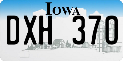 IA license plate DXH370
