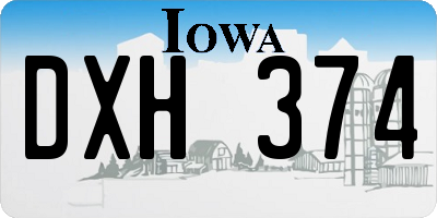 IA license plate DXH374