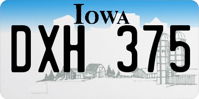 IA license plate DXH375