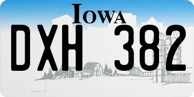 IA license plate DXH382