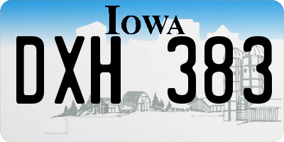 IA license plate DXH383