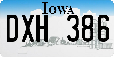 IA license plate DXH386