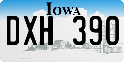 IA license plate DXH390