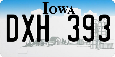 IA license plate DXH393