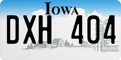 IA license plate DXH404