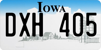 IA license plate DXH405