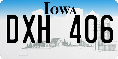 IA license plate DXH406