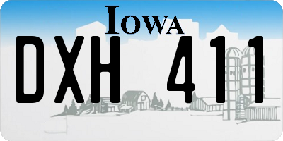 IA license plate DXH411