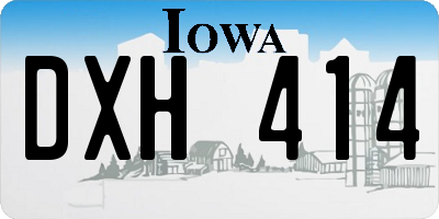 IA license plate DXH414