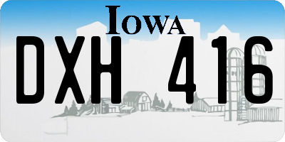 IA license plate DXH416