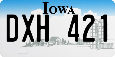 IA license plate DXH421