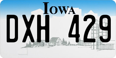 IA license plate DXH429