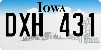 IA license plate DXH431