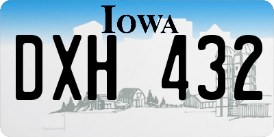 IA license plate DXH432