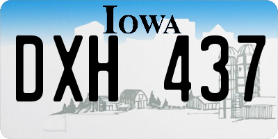 IA license plate DXH437