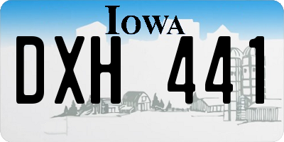 IA license plate DXH441