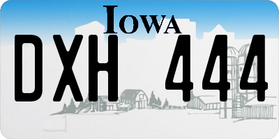 IA license plate DXH444