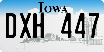 IA license plate DXH447