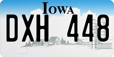 IA license plate DXH448