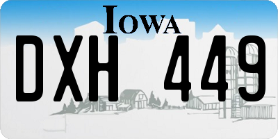 IA license plate DXH449