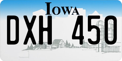 IA license plate DXH450