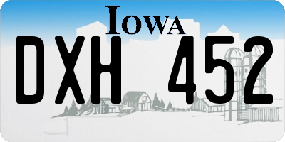 IA license plate DXH452