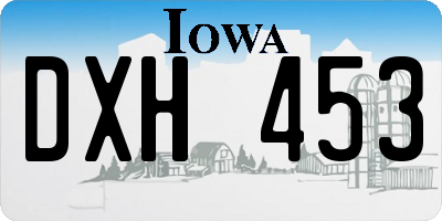 IA license plate DXH453