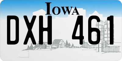 IA license plate DXH461