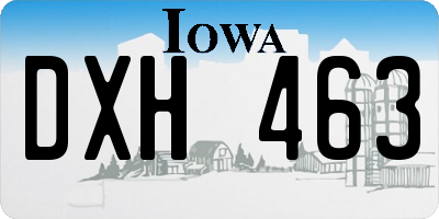 IA license plate DXH463