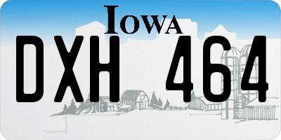 IA license plate DXH464