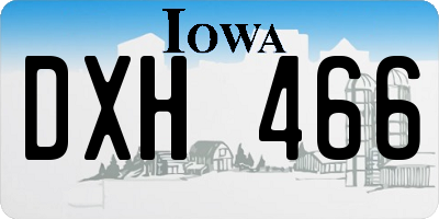 IA license plate DXH466