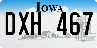 IA license plate DXH467