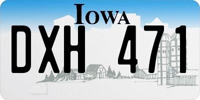 IA license plate DXH471