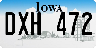 IA license plate DXH472